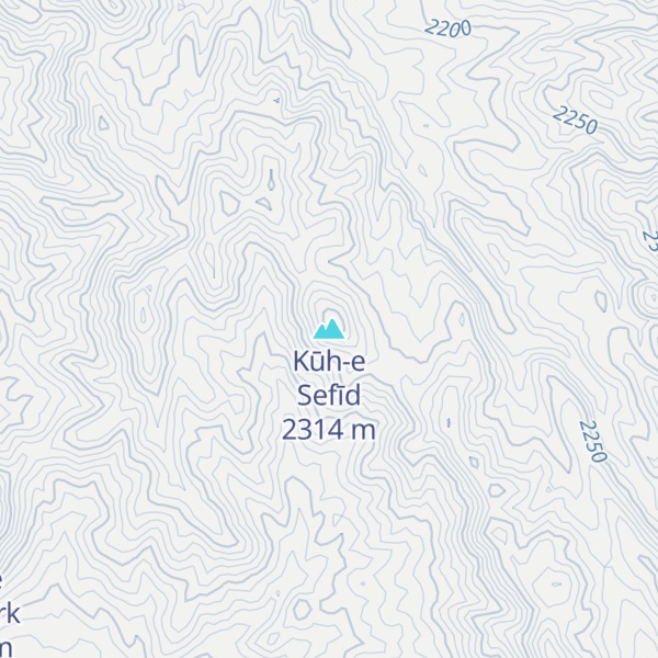 Map of Kūh-e Sefīd