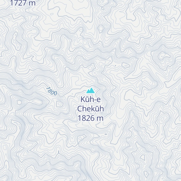 Map of Kūh-e Chekūh