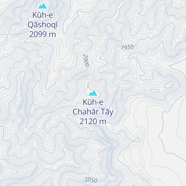 Map of Kūh-e Chahār Tāy