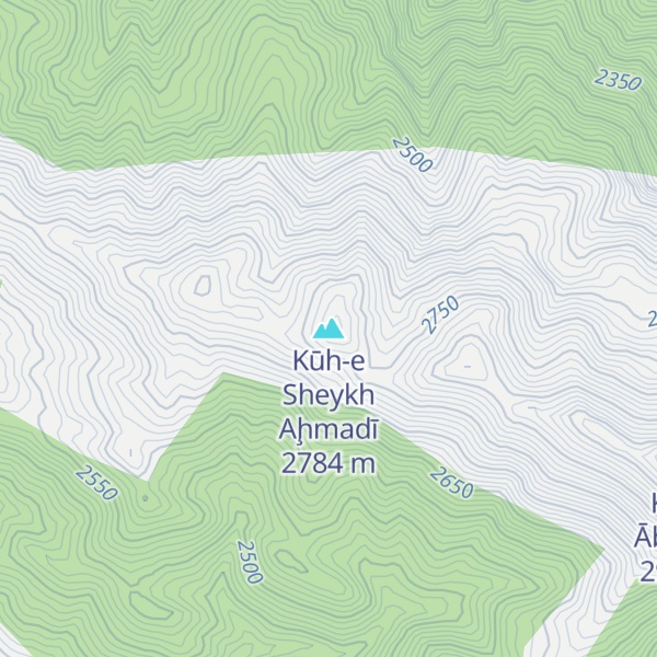 Map of Kūh-e Sheykh Aḩmadī