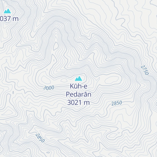 Map of Kūh-e Pedarān
