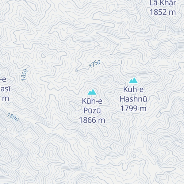 Map of Kūh-e Pūzū