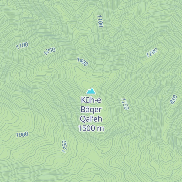Map of Kūh-e Bāqer Qal‘eh