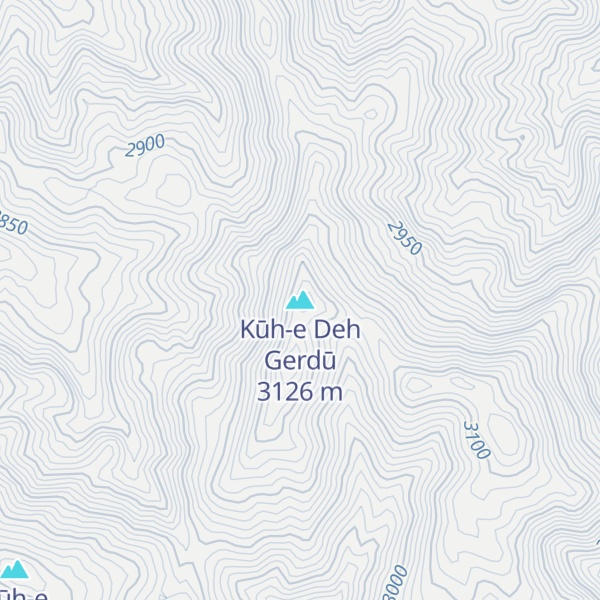 Map of Kūh-e Deh Gerdū