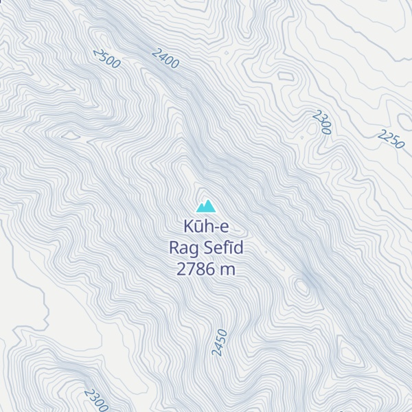 Map of Kūh-e Rag Sefīd