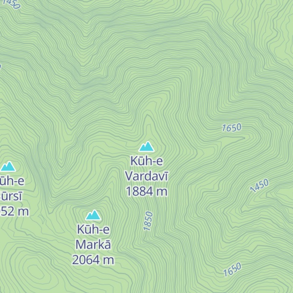 Map of Kūh-e Vardavī