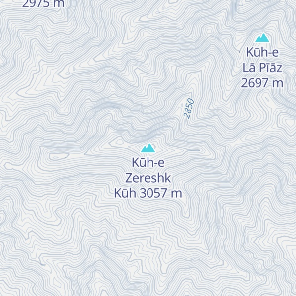 Map of Kūh-e Zereshk Kūh