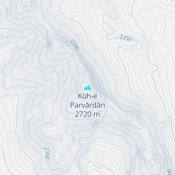 Map of Kūh-e Parvārdān