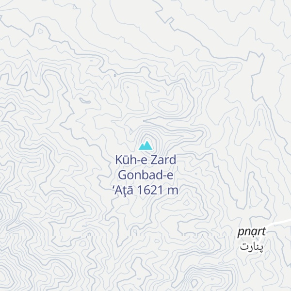 Map of Kūh-e Zard Gonbad-e ‘Aţā