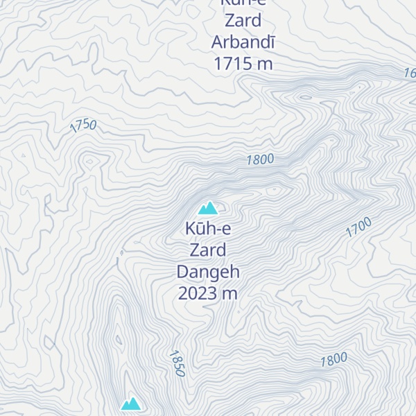 Map of Kūh-e Zard Dangeh