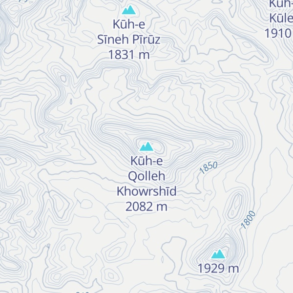 Map of Kūh-e Qolleh Khowrshīd