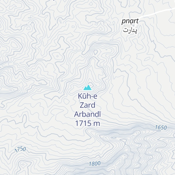 Map of Kūh-e Zard Arbandī