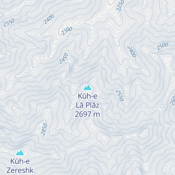 Map of Kūh-e Lā Pīāz