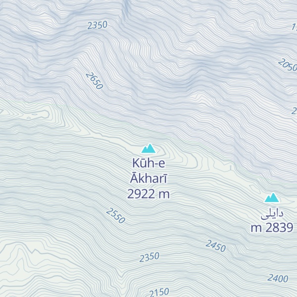 Map of Kūh-e Ākharī