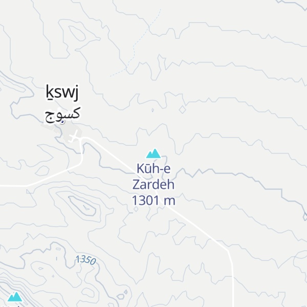 Map of Kūh-e Zardeh
