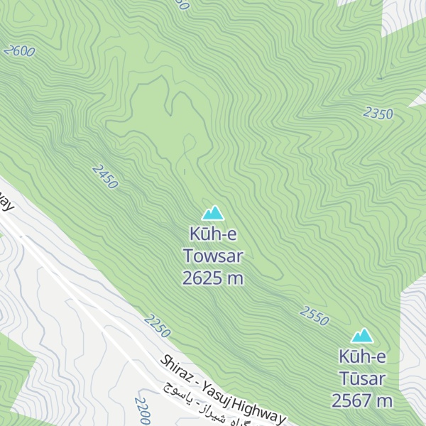 Map of Kūh-e Towsar