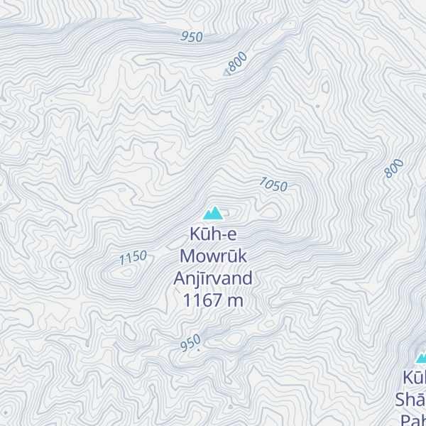 Map of Kūh-e Mowrūk Anjīrvand