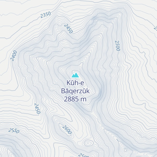 Map of Kūh-e Bāqer Zowk