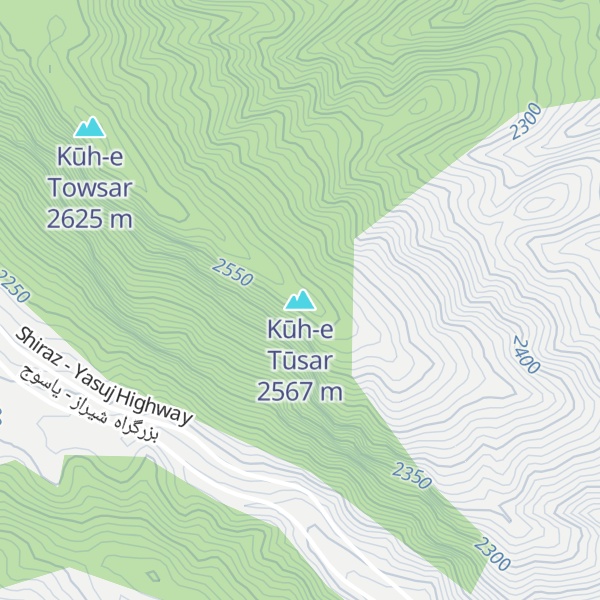 Map of Kūh-e Tūsar