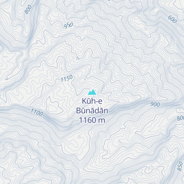 Map of Kūh-e Būnādān