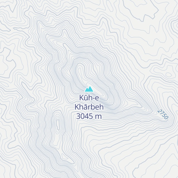 Map of Kūh-e Khārbeh