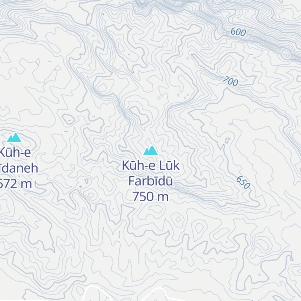 Map of Kūh-e Lūk Farbīdū