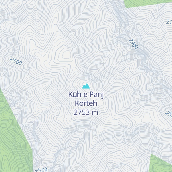 Map of Kūh-e Panj Korteh