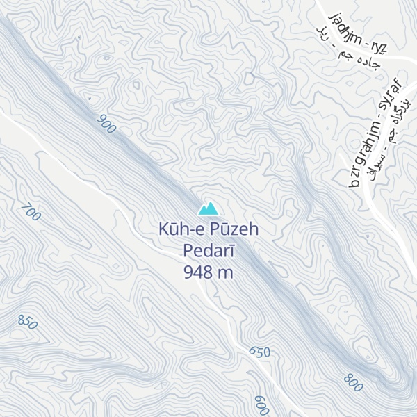 Map of Kūh-e Pūzeh Pedarī