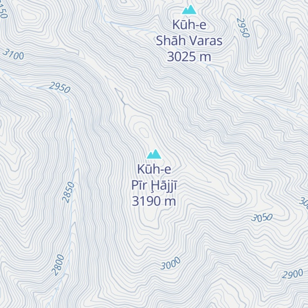 Map of Kūh-e Pīr Ḩājjī