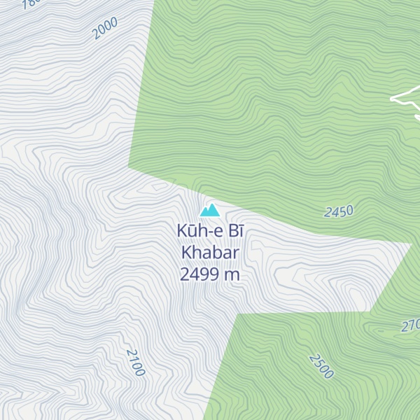 Map of Kūh-e Bī Khabar
