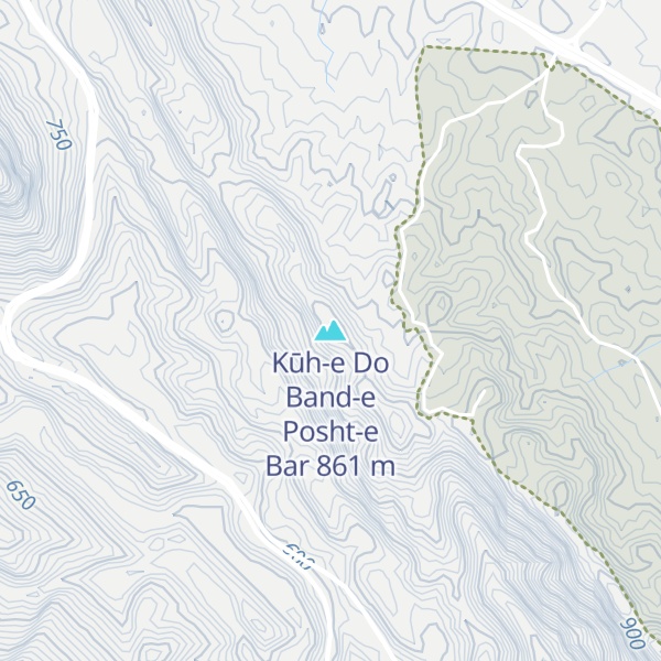 Map of Kūh-e Do Band-e Posht-e Bar