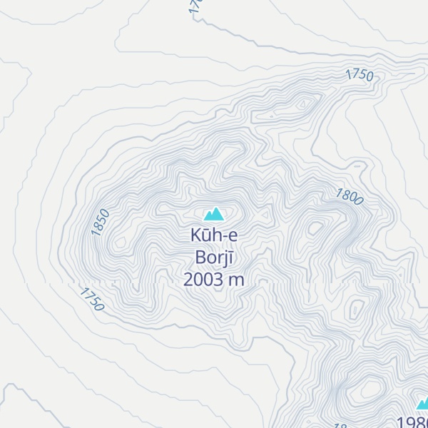 Map of Kūh-e Borjī