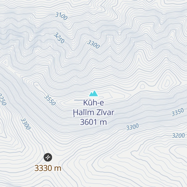 Map of Kūh-e Ḩalīm Zīvar