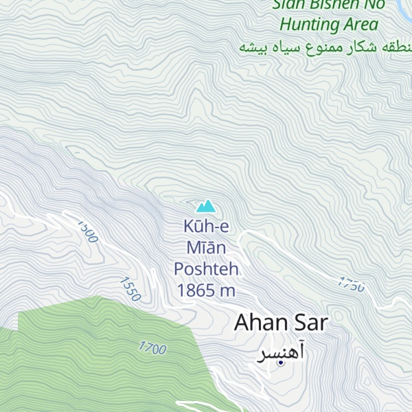 Map of Kūh-e Mīān Poshteh