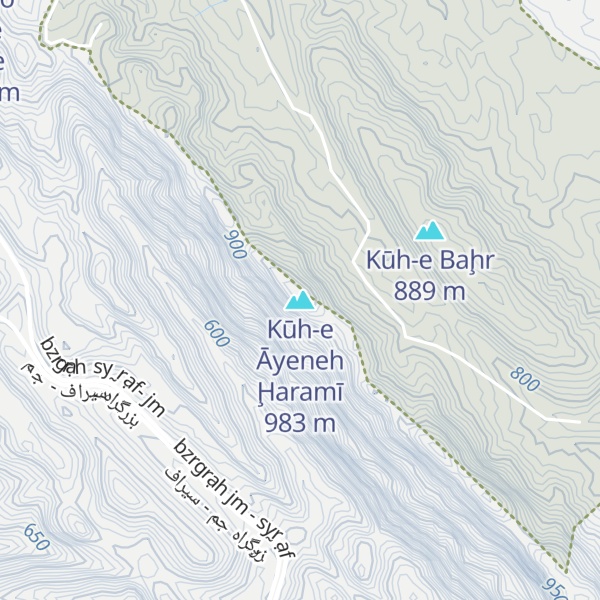 Map of Kūh-e Āyeneh Ḩaramī
