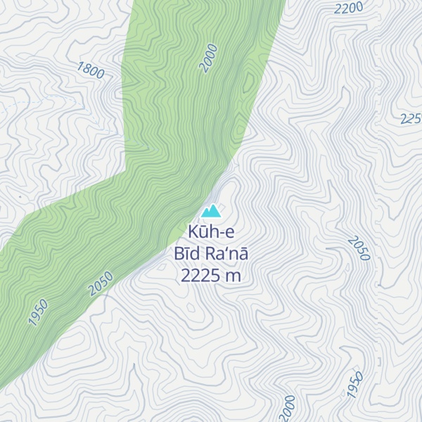 Map of Kūh-e Bīd Ra‘nā