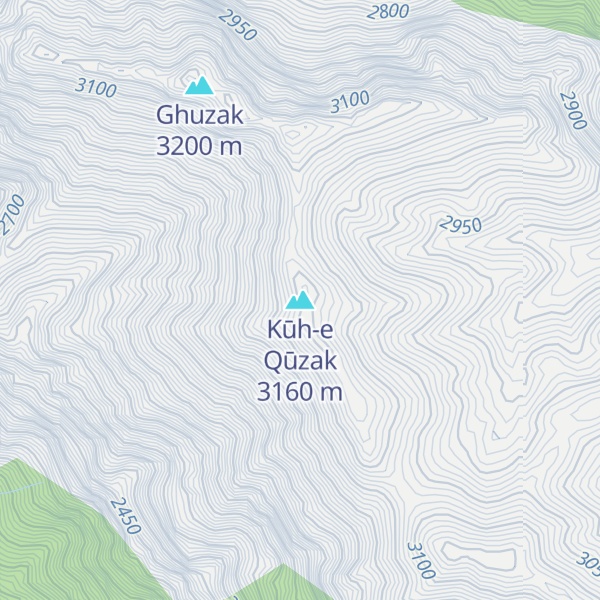 Map of Kūh-e Qūzak