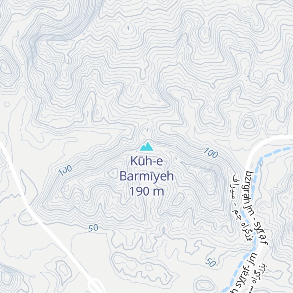 Map of Kūh-e Barmīyeh
