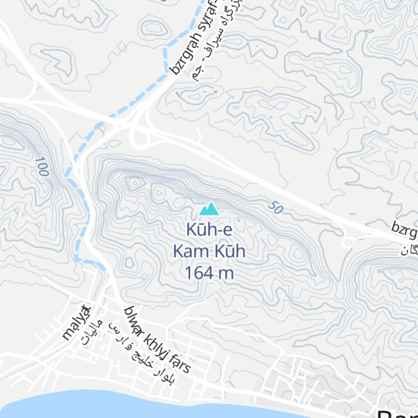 Map of Kūh-e Kam Kūh