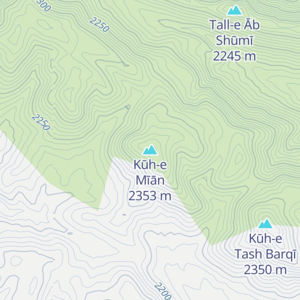 Map of Kūh-e Mīān