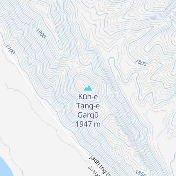 Map of Kūh-e Tang-e Gargū