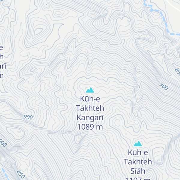 Map of Kūh-e Takhteh Kangarī