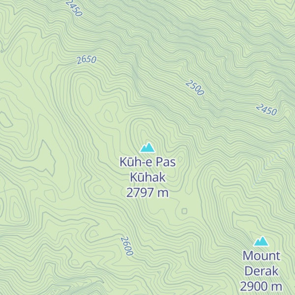 Map of Kūh-e Pas Kūhak