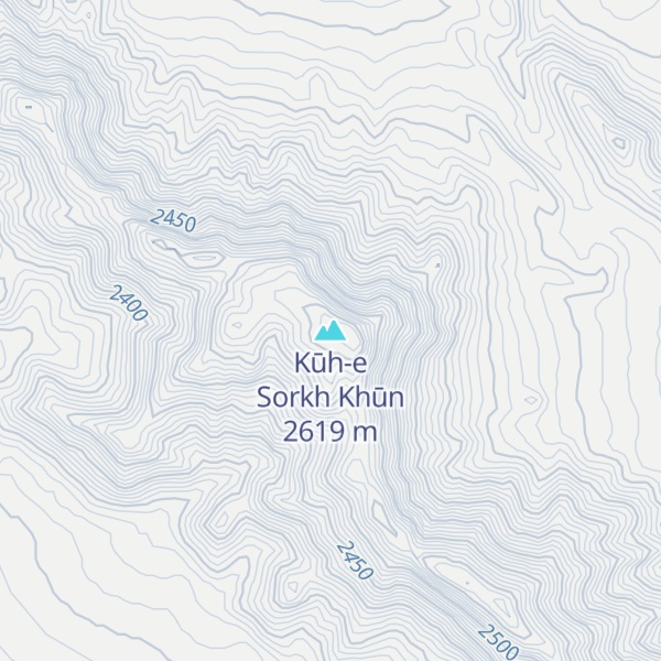 Map of Kūh-e Sorkh Khūn