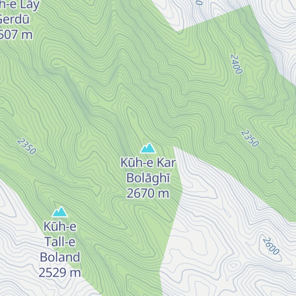 Map of Kūh-e Kar Bolāghī