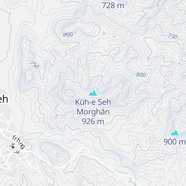 Map of Kūh-e Seh Morghān