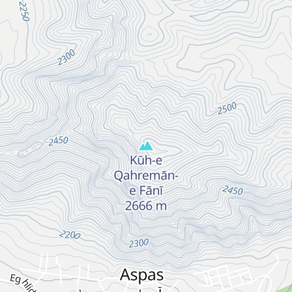 Map of Kūh-e Qahremān-e Fānī