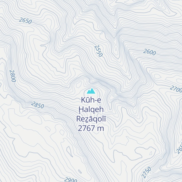 Map of Kūh-e Ḩalqeh Reẕāqolī