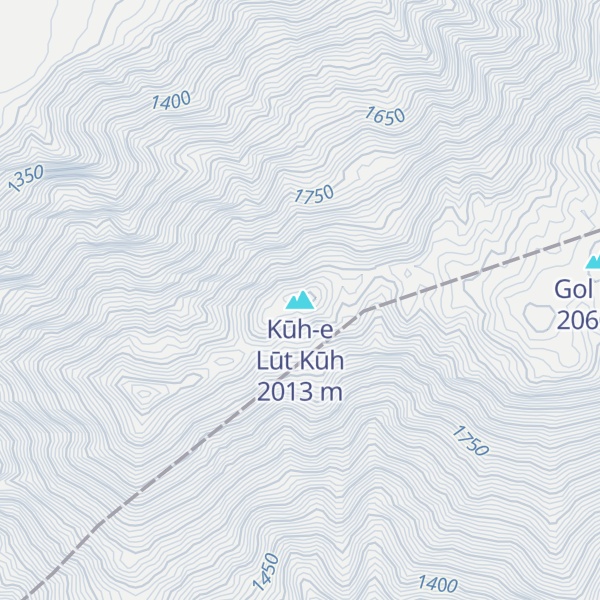 Map of Kūh-e Lūt Kūh