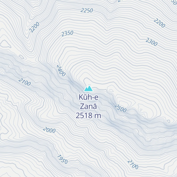 Map of Kūh-e Zanā